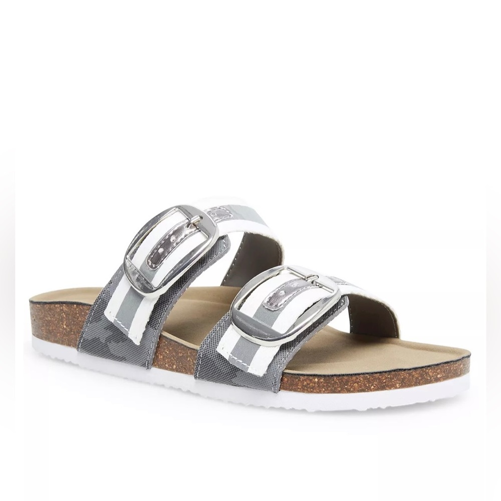 Madden Girl Bambam Footbed Slide Sandals Shoes Women's Size 6